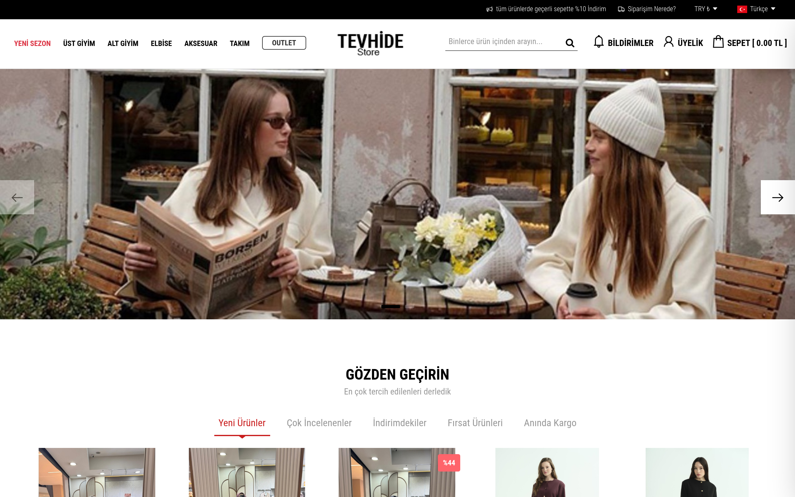 Tevhide Store - Moda E-Ticaret Sitesi